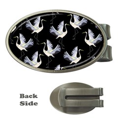 Crane Pattern Bird Animal Money Clips (oval)  by Bedest