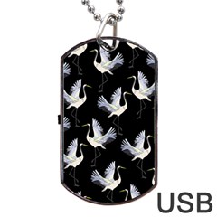 Crane Pattern Bird Animal Dog Tag Usb Flash (two Sides) by Bedest