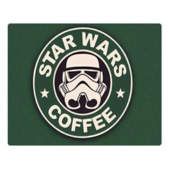 Stormtrooper Coffee Two Sides Premium Plush Fleece Blanket (large) by Cendanart