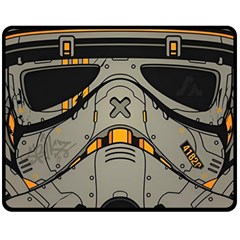 Stormtrooper Two Sides Fleece Blanket (medium) by Cendanart