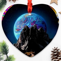 Aesthetic Psychedelic Drawings Art Acid Space Ornament (heart) by Cendanart