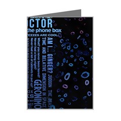 Doctor Who Tardis Mini Greeting Card by Cendanart