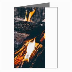 Wood Fire Camping Forest On Greeting Cards (pkg Of 8) by Bedest