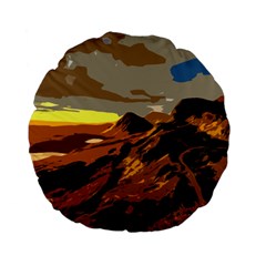 Scotland Monti Mountains Mountain Standard 15  Premium Flano Round Cushions by Cendanart