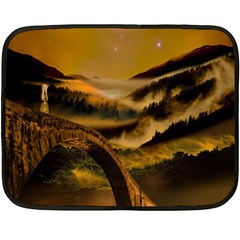 Bridge Of Regret Fleece Blanket (mini) by Cendanart