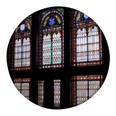 Stained Glass Window Krotoszyn Round Glass Fridge Magnet (4 Pack) by Cendanart