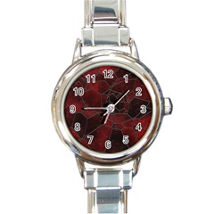 Mosaic Glass Glass Mosaic Colorful Round Italian Charm Watch by Cendanart