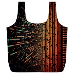 Data Abstract Abstract Background Background Full Print Recycle Bag (xxl) by Cendanart