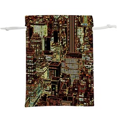 Photo New York City Skyscrapers Lightweight Drawstring Pouch (xl) by Cendanart