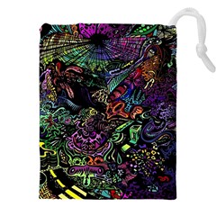 Psychodelic Absract Drawstring Pouch (4xl) by Bedest