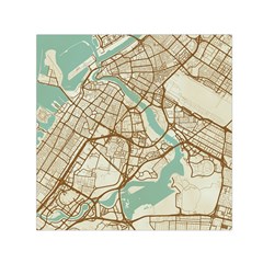 Mapart Dubai Map Square Satin Scarf (30  X 30 ) by Proyonanggan