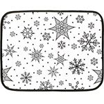 Snowflake-icon-vector-christmas-seamless-background-531ed32d02319f9f1bce1dc6587194eb Fleece Blanket (Mini) 35 x27  Blanket