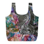 Wing on abstract delta Full Print Recycle Bag (L) Front