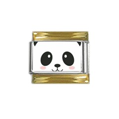 Cute Panda Love Animal Gold Trim Italian Charm (9mm) by Ndabl3x