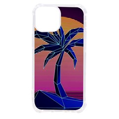 Abstract 3d Art Holiday Island Palm Tree Pink Purple Summer Sunset Water Iphone 13 Mini Tpu Uv Print Case by Cemarart