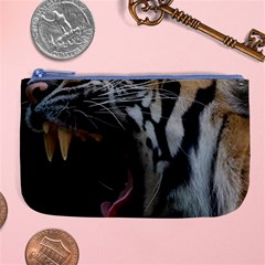 Angry Tiger Roar Large Coin Purse by Cemarart