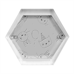 Cat Bunny Hexagon Wood Jewelry Box by Grandong