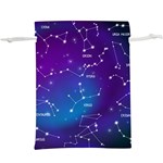 Realistic Night Sky Poster With Constellations Lightweight Drawstring Pouch (XL) Front