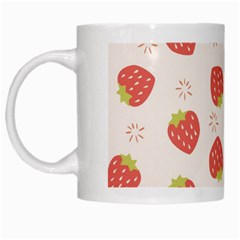 Strawberries Pattern Design White Mug by Grandong