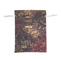 Vintage Cityscape City Retro Old Lightweight Drawstring Pouch (l) by Cemarart
