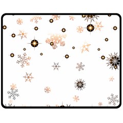 Golden-snowflake Fleece Blanket (medium) by saad11