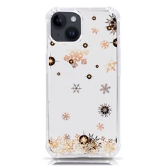 Golden-snowflake Iphone 14 Tpu Uv Print Case by saad11