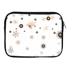Golden-snowflake Apple Ipad 2/3/4 Zipper Cases by saad11