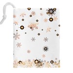 Golden-snowflake Drawstring Pouch (4XL) Back