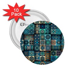 Texture Pattern Abstract Colorful Digital Art 2 25  Buttons (10 Pack)  by Ndabl3x