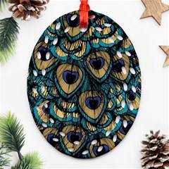 Peacock Feathers, Bird, Spirituality, Symbol, Spiritual, Ornament (oval Filigree) by nateshop