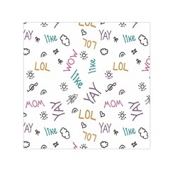 Doodle Pattern Square Satin Scarf (30  X 30 ) by Proyonanggan