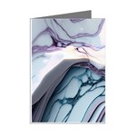 Marble Abstract White Pink Dark Mini Greeting Cards (Pkg of 8) Right