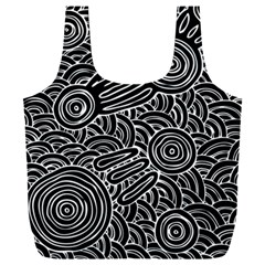 Authentic Aboriginal Art - Meeting Places Full Print Recycle Bag (xxl) by hogartharts
