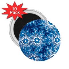 Authentic Aboriginal Art - Waterhole Dreaming 2 25  Magnets (10 Pack)  by hogartharts
