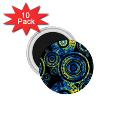 Authentic Aboriginal Art - Circles (paisley Art) 1 75  Magnets (10 Pack)  by hogartharts