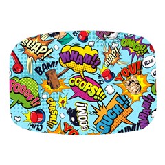 Graffiti Word Seamless Pattern Mini Square Pill Box by Bedest
