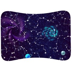 Realistic Night Sky With Constellations Velour Seat Head Rest Cushion by Cemarart