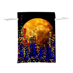 Skyline Frankfurt Abstract Moon Lightweight Drawstring Pouch (m) by Cemarart