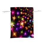 Star Colorful Christmas Xmas Abstract Lightweight Drawstring Pouch (L) Front