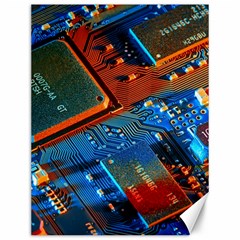 Gray Circuit Board Electronics Electronic Components Microprocessor Canvas 12  X 16  by Cemarart