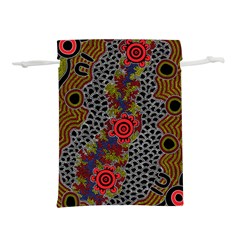 Authentic Aboriginal Art - Gathering 2 Lightweight Drawstring Pouch (l) by hogartharts
