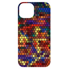 Hexagon Honeycomb Pattern Design Iphone 14 Black Uv Print Case by Ndabl3x