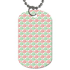 Background Pattern Leaves Texture Dog Tag (one Side) by Ndabl3x
