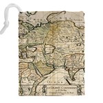 Tartaria Empire Vintage Map Drawstring Pouch (4XL) Back