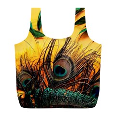 Oceans Stunning Painting Sunset Scenery Wave Paradise Beache Mountains Full Print Recycle Bag (l) by Cemarart
