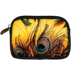 Sunset Illustration Water Night Sun Landscape Grass Clouds Painting Digital Art Drawing Digital Camera Leather Case by Cemarart
