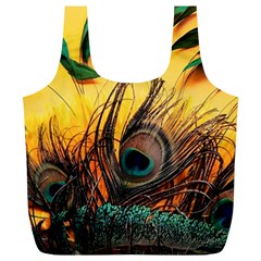 Sunset Illustration Water Night Sun Landscape Grass Clouds Painting Digital Art Drawing Full Print Recycle Bag (xl) by Cemarart