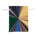 Zig Zag Pattern Geometric Design Lightweight Drawstring Pouch (L) Front