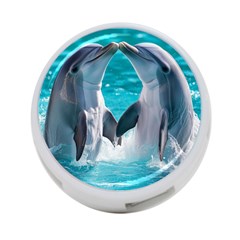 Dolphins Sea Ocean 4-port Usb Hub (two Sides) by Cemarart