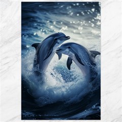 Dolphins Sea Ocean Water Canvas 24  X 36  by Cemarart
